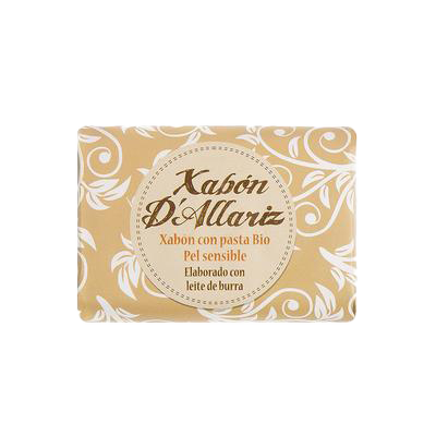 XABÓN BIO CON LEITE DE BURRA E MANTEIGA DE KARITÉ BIO. SEN AROMA. ESPECIAL PEL SENSIBLE